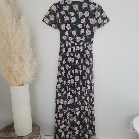 NWT Floral chiffon forever21 maxi dress - Picture 3 of 5
